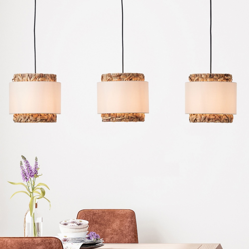 Brilliant - Kattokruunu johdossa WATERLILLY 3xE27/60W/230V kerma