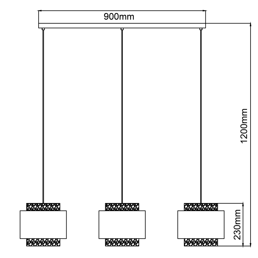 Brilliant - Kattokruunu johdossa WATERLILLY 3xE27/60W/230V kerma