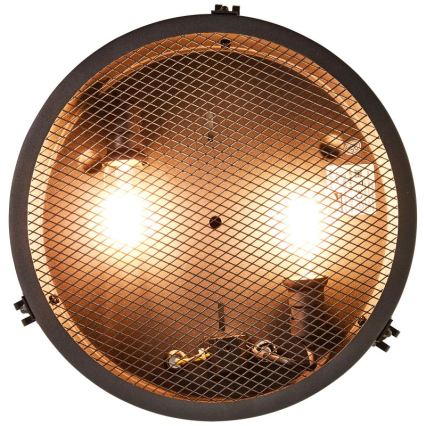 Brilliant - Kattovalaisin ZOIS 2xE27/28W/230V Ø 34 cm musta