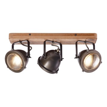 Brilliant - Kohdevalaisin CARMEN WOOD 3xGU10/5W/230V ruskea