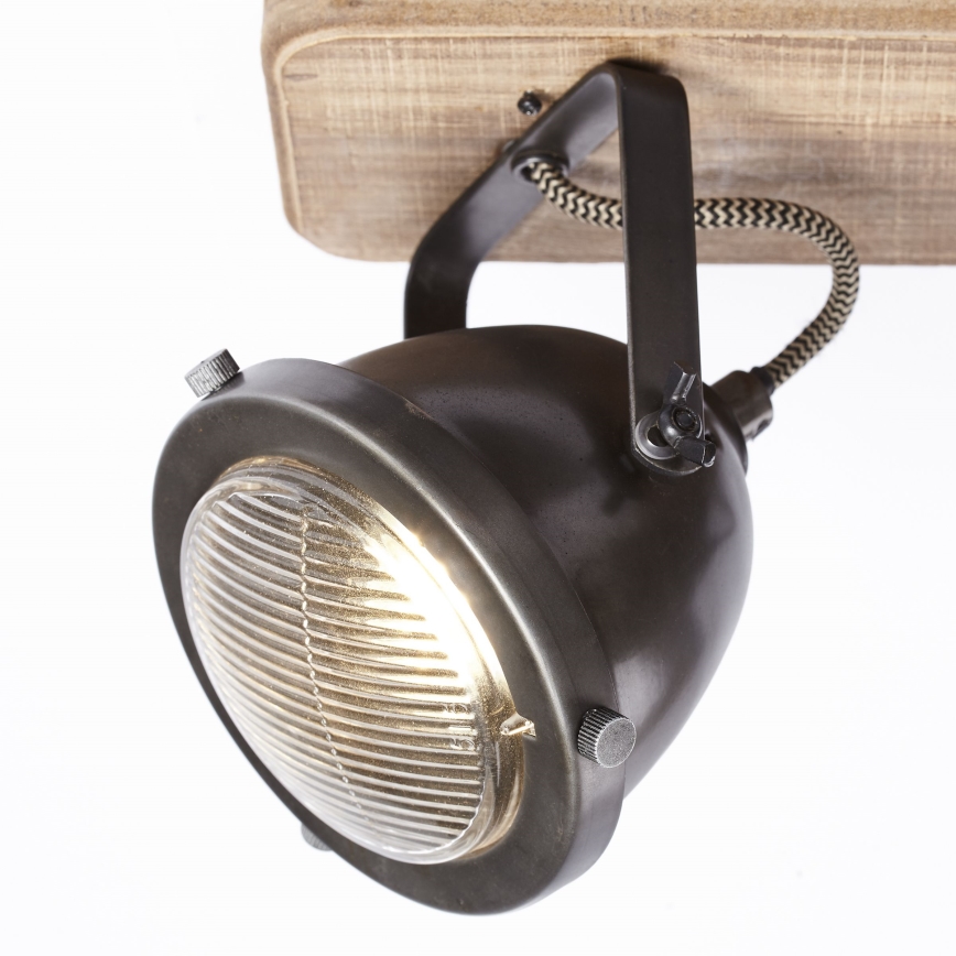 Brilliant - Kohdevalaisin CARMEN WOOD 3xGU10/5W/230V ruskea