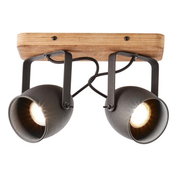 Brilliant - Kohdevalaisin CROWTON 2xGU10/6W/230V mänty