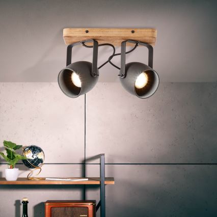 Brilliant - Kohdevalaisin CROWTON 2xGU10/6W/230V mänty