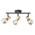 Brilliant - Kohdevalaisin KERRY 3xE27/40W/230V musta/messinki