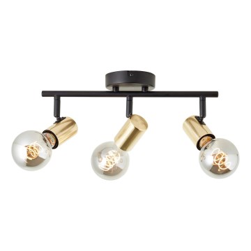 Brilliant - Kohdevalaisin KERRY 3xE27/40W/230V musta/messinki
