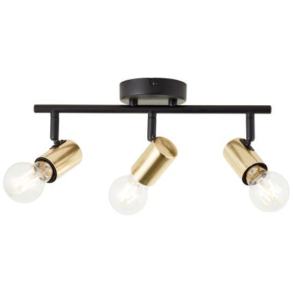 Brilliant - Kohdevalaisin KERRY 3xE27/40W/230V musta/messinki