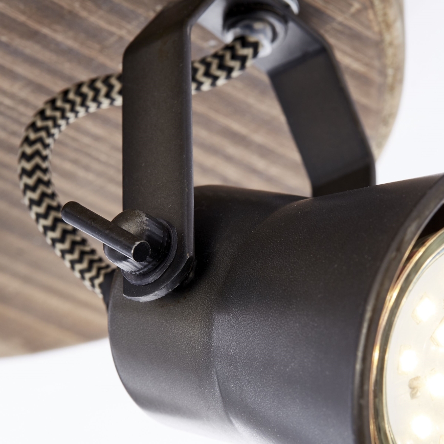 Brilliant - Kohdevalaisin SEED 3xGU10/5W/230V musta/ruskea