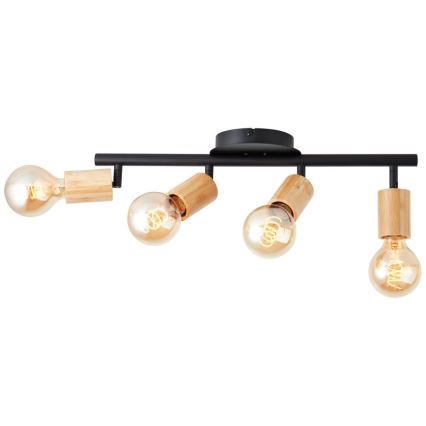 Brilliant - Kohdevalo TIFFANY 4xE27/28W/230V bambu