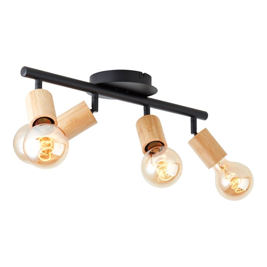 Brilliant - Kohdevalo TIFFANY 4xE27/28W/230V bambu