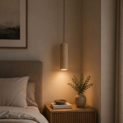 Brilliant - LAKEWOOD riippuvalaisin vaijerilla 1xGU10/10W/230V Ø 10 cm, ruskea