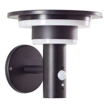 Brilliant - LED aurinkokäyttöinen seinävalaisin anturilla GARVINA LED/3W/3,7V 2000 mAh IP44 musta