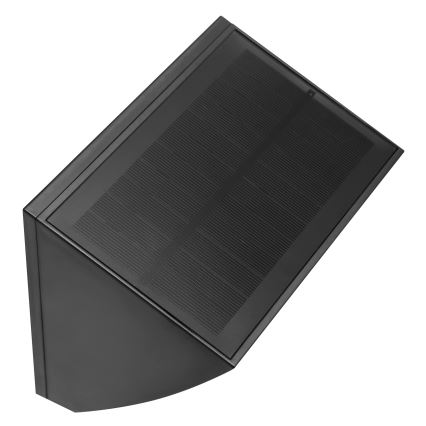 Brilliant - LED aurinkoseinävalaisin anturilla SIERRA LED/6W/3,7V 2700/4000/6500K 2000 mAh IP54 musta