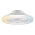 Brilliant - LED Himennettävä kattovalaisin tuulettimella MONTERO LED/20W/230V 2700-6500K halkaisija 42 cm valkoinen + kaukosäädin