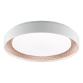 Brilliant - LED-himennettävä kattovalaisin WALDO LED/24W/230V 3000–6500K, halkaisija 38,5 cm, valkoinen/ruusukulta + kaukosäädin