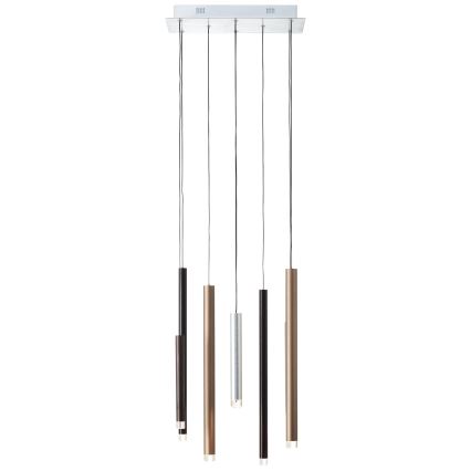 Brilliant - himmennettävä LED-riippuvalaisin kaapelilla CEMBALO LED/32W/230V mattakromi/musta/ruskea