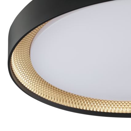 Brilliant - Himmennettävä LED-kattovalaisin WALDO LED/36W/230V 3000-6500K halkaisija 48,5 cm musta/kultainen + kaukosäädin