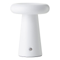 Brilliant - LED himmennettävä kosketusohjattu ulkokäyttöön tarkoitettu pöytävalaisin MUFFIN LED/3W/5V USB 2600 mAh IP44 valkoinen