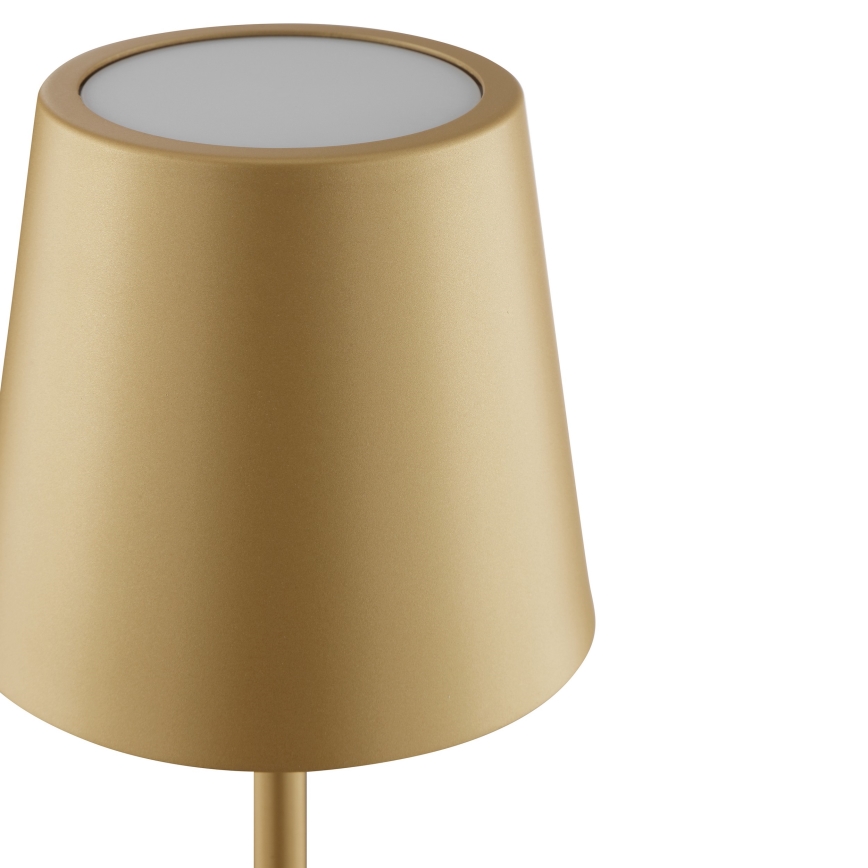 Brilliant - LED Himmennettävä ladattava kosketusohjattu ulkokäyttöinen pöytävalaisin ELORA LED/2,5W/5V 2700K 2600 mAh IP44 kulta