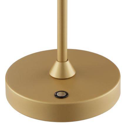 Brilliant - LED Himmennettävä ladattava kosketusohjattu ulkokäyttöinen pöytävalaisin ELORA LED/2,5W/5V 2700K 2600 mAh IP44 kulta