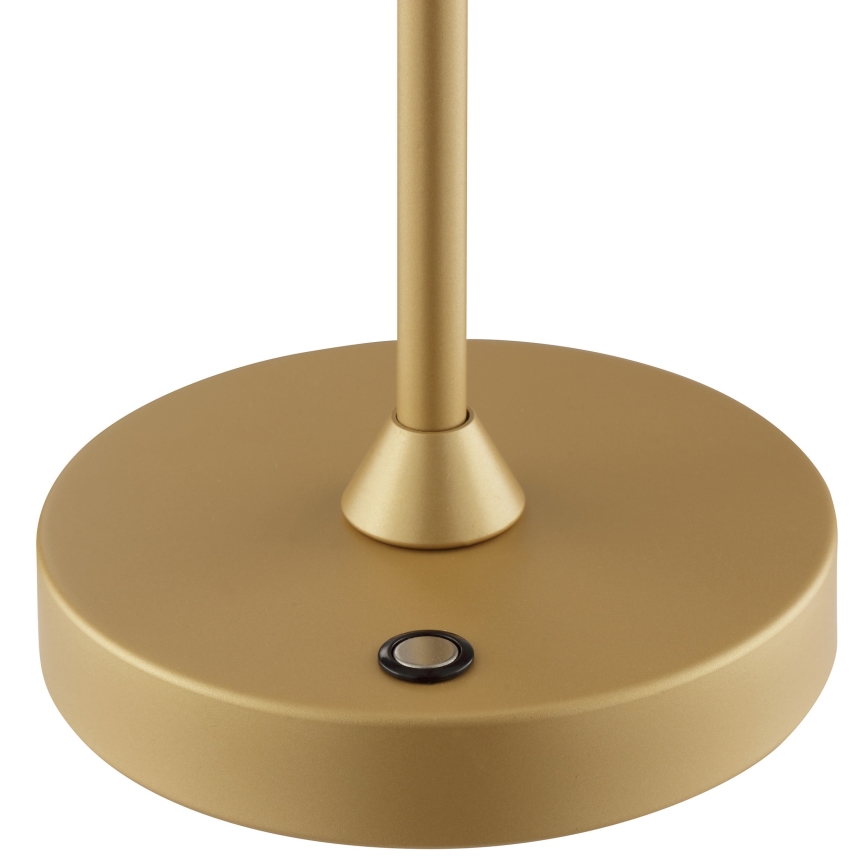 Brilliant - LED Himmennettävä ladattava kosketusohjattu ulkokäyttöinen pöytävalaisin ELORA LED/2,5W/5V 2700K 2600 mAh IP44 kulta