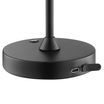 Brilliant - LED himmennettävä ladattava kosketuksella ohjattava ulkokäyttöinen pöytälamppu ELORA LED/2,5W/5V 2700K 2600 mAh IP44 musta