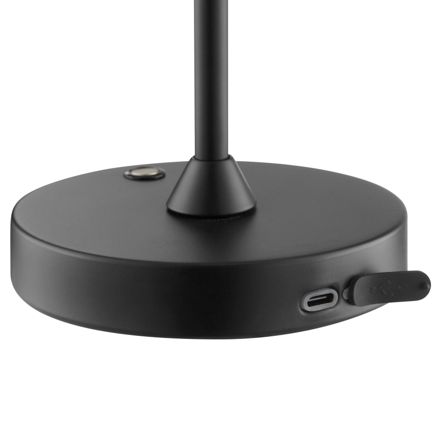 Brilliant - LED himmennettävä ladattava kosketuksella ohjattava ulkokäyttöinen pöytälamppu ELORA LED/2,5W/5V 2700K 2600 mAh IP44 musta