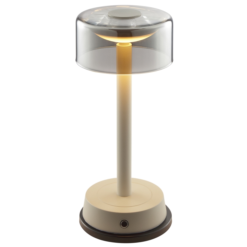 Brilliant - RAZOR LED himmennettävä ladattava kosketusohjattu ulkokäyttöön tarkoitettu pöytävalaisin LED/2,5W/5V 2700K 2600 mAh IP44 harmaa