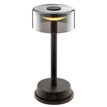 Brilliant - LED himmennettävä ladattava kosketusohjattu ulkokäyttöinen pöytälamppu RAZOR LED/2,5W/5V 2700K 2600 mAh IP44 musta