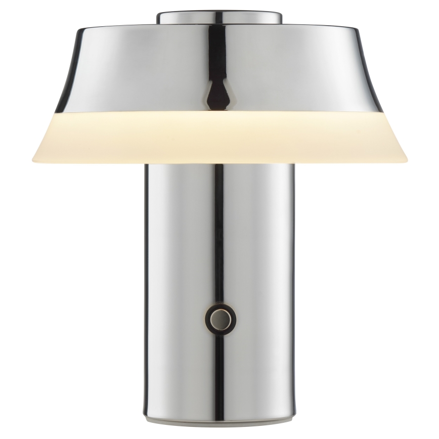 Brilliant - KINICH LED himmennettävä ladattava kosketusohjattu pöytävalaisin LED/2,5W/5V 2700K 2600 mAh kiiltävä kromi