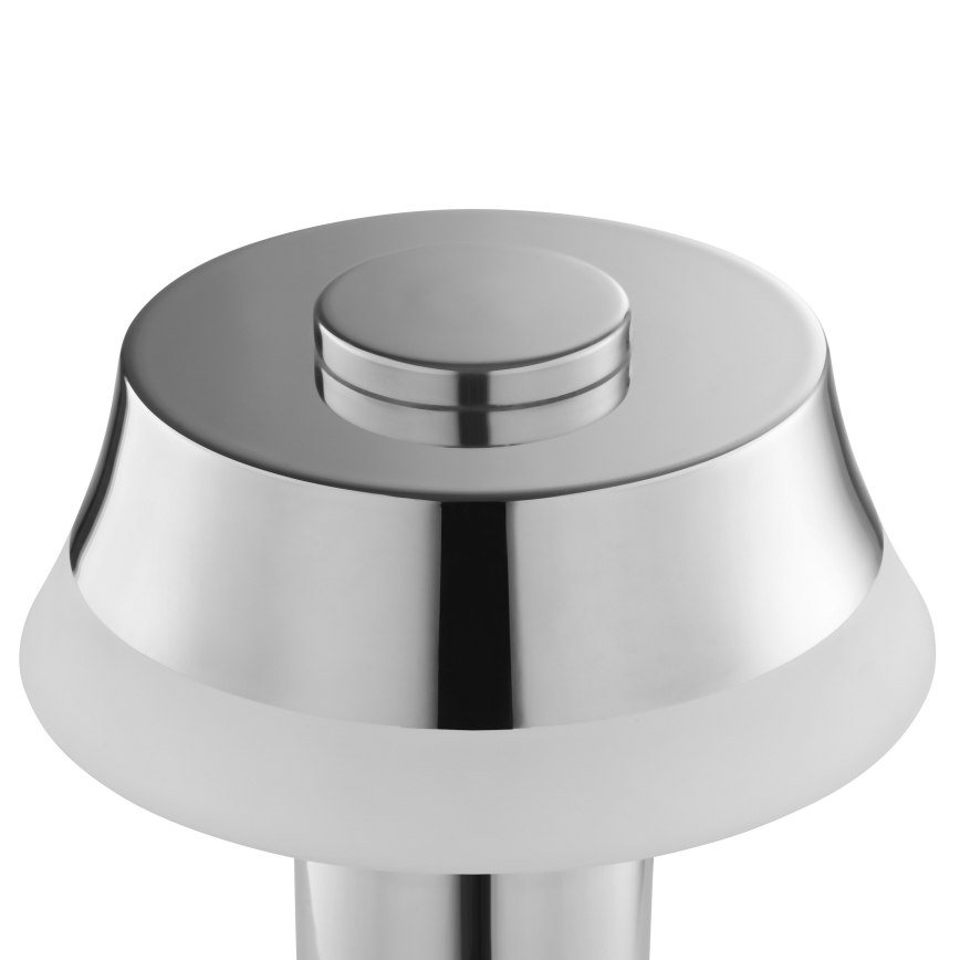 Brilliant - KINICH LED himmennettävä ladattava kosketusohjattu pöytävalaisin LED/2,5W/5V 2700K 2600 mAh kiiltävä kromi