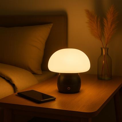 Brilliant - LED Himmennettävä ladattava kosketusohjattu pöytälamppu DUPIS LED/2W/5V 2700K 1800 mAh musta