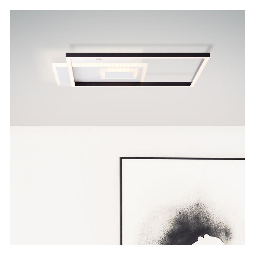 Brilliant - Himmennettävä LED-kattovalaisin IORGO LED/40W/230V 3000K 43,5x43,5 cm valkoinen/musta