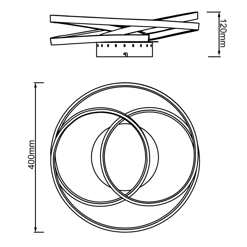 Brilliant - LED-kattovalaisin LABYRINTH LED/40W/230V halkaisija 39,5 cm harmaa