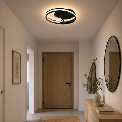 Brilliant - LED-kattovalaisin REVOLA LED/33W/230V 3000/4000/6500K halkaisija 40 cm musta