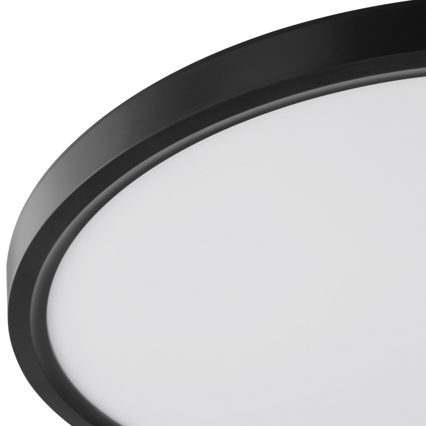 Brilliant - LED-kattovalaisin liiketunnistimella ja hämäräkytkimellä GALO LED/26W/230V Ø 40 cm musta