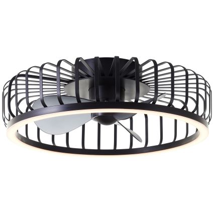 Brilliant - LED-himmennettävä kattovalaisin tuulettimella CAPO LED/36W/230V 2700-6500K halkaisija 48 cm musta + kaukosäädin