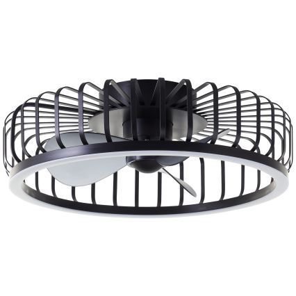 Brilliant - LED-himmennettävä kattovalaisin tuulettimella CAPO LED/36W/230V 2700-6500K halkaisija 48 cm musta + kaukosäädin