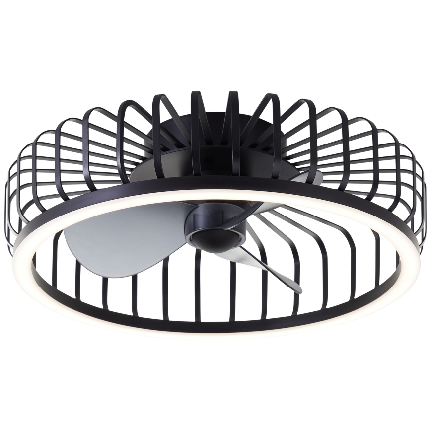 Brilliant - LED-himmennettävä kattovalaisin tuulettimella CAPO LED/36W/230V 2700-6500K halkaisija 48 cm musta + kaukosäädin