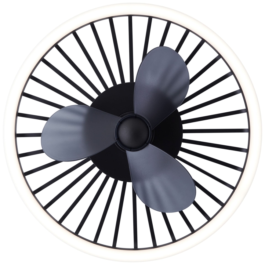 Brilliant - LED-himmennettävä kattovalaisin tuulettimella CAPO LED/36W/230V 2700-6500K halkaisija 48 cm musta + kaukosäädin