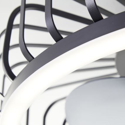 Brilliant - LED-himmennettävä kattovalaisin tuulettimella CAPO LED/36W/230V 2700-6500K halkaisija 48 cm musta + kaukosäädin