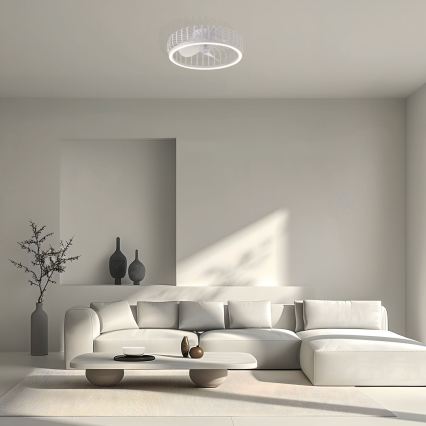 Brilliant - himmennettävä LED-kattovalaisin tuulettimella CAPO LED/36W/230V 2700-6500K halkaisija 48 cm valkoinen + kaukosäädin