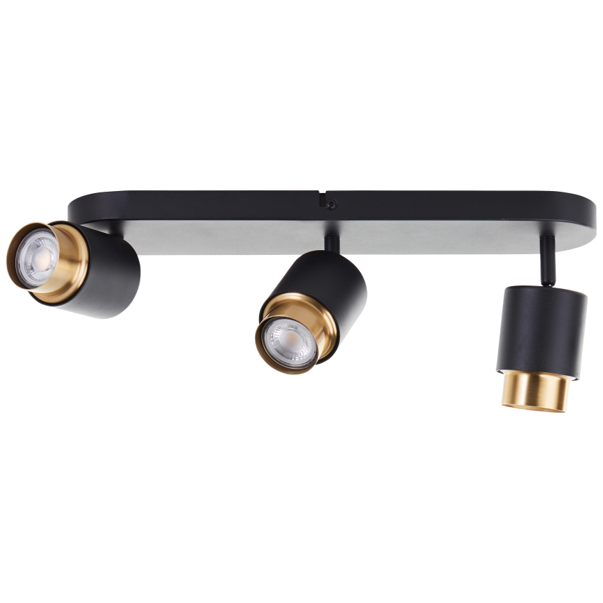 Brilliant - LED-kohdevalaisin COVELO 3xGU10/5W/230V musta/kultainen