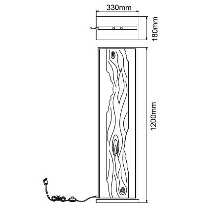 Brilliant - LED-lattiavalaisin CHAUMONT LED/20W/230V mänty