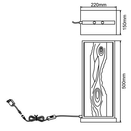 Brilliant - LED-pöytävalaisin CHAUMONT LED/10W/230V mänty