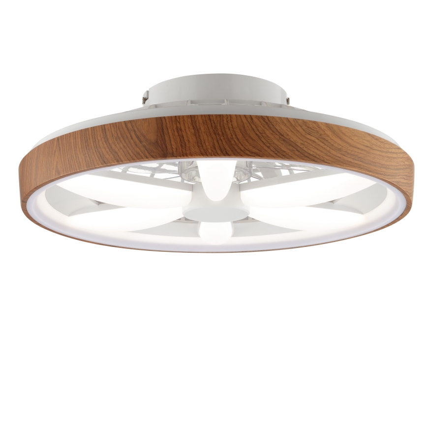 Brilliant - LED RGBW Himmennettävä kattotuuletin GAIANO LED/24W/230V 2700-6500K halkaisija 48 cm ruskea + kauko-ohjaus