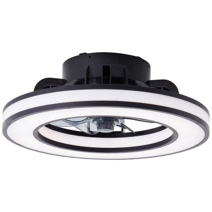Brilliant - LED RGBW Himmennettävä kattotuuletin MONDELLO LED/26W/230V 2700-6500K halkaisija 41 cm musta + kauko-ohjaus