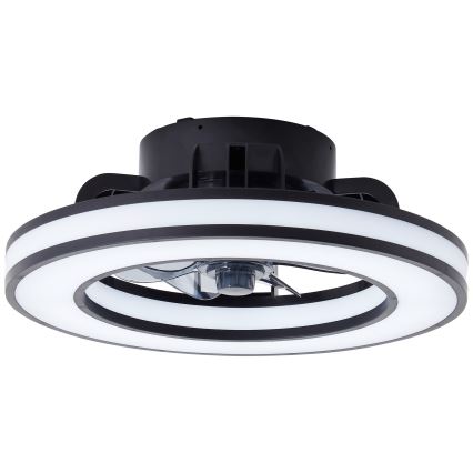 Brilliant - LED RGBW Himmennettävä kattotuuletin MONDELLO LED/26W/230V 2700-6500K halkaisija 41 cm musta + kauko-ohjaus