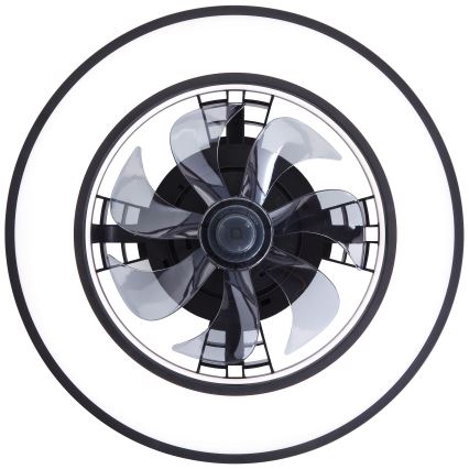 Brilliant - LED RGBW Himmennettävä kattotuuletin MONDELLO LED/26W/230V 2700-6500K halkaisija 41 cm musta + kauko-ohjaus