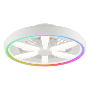 Brilliant - LED RGBW himmennettävä kattotuuletin valolla GAIANO LED/48W/230V 2700-6500K valkoinen + kaukosäädin
