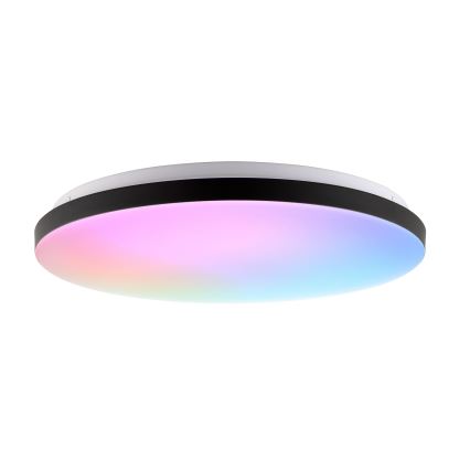 Brilliant - LED RGBW himmennettävä kattovalaisin LIVIO LED/20W/230V 3000-6500K halkaisija 38,5 cm musta + kaukosäädin